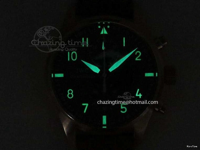 MIROTIME 0512 Youthful Pilot Chrono RG 3878 Gray Dial on Light Brown Leather Strap A 7394
